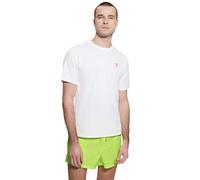 Guess F3GI00 K8HM0 Men's Short Sleeve Jeans, White, L