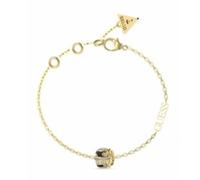 GUESS Fabulous Me Collection Women's Bracelet Jewellery in Yellow Gold Steel with Central Element with Circles Size: S. Reference is JUBB05257JWYGBKS