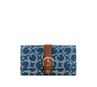 GUESS Factory Women's Kaline Denim Logo Slim Clutch Wallet