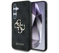 Guess Faux Leather Case Galaxy S25 Plus Gray With Gold Logo
