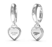 GUESS Fine Heart Hoop Earrings JUBE01426JWRHT-U/JUBE01426JWYGT-U, one Size, Non-Precious Metal, Not a Gemstone