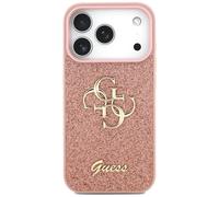 CG MOBILE Guess Fixed Glitter Large 4G Case for iPhone 17 Pro (Pink)