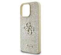 Guess Fixed Glitter Big 4G Logo Case for iPhone 16 Pro 6.3" Gold