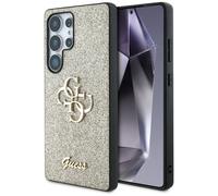Guess Fixed Glitter Big 4G Metal Logo Case for Samsung Galaxy S25 Ultra 6.9" Gold - GUHCS25LHG4SGD