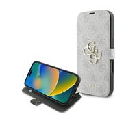 Guess flip case 4G Metal Logo for iPhone 16 Pro - Pink/Gold