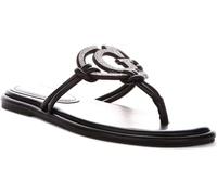 GUESS FLJSM2SAT21 Women's Saimas Moonlight Sandals Slippers (Black, UK 4)