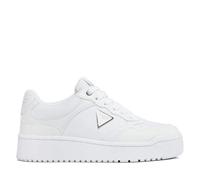 GUESS FLPMIRELE12 Women's Miram Triangle Logo Sneakers Trainers (White, UK 7)