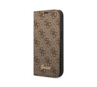 Guess Folio case for iPhone 14 Pro Printed 4G Trendy, Brown