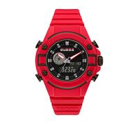 Guess Men's Analog Quartz Watch GW0269G5 – Red Silicone Strap – 47mm