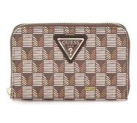 Guess G Wave Slg Medium Zip Around Womens Wallet In Brown Multi