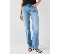 Guess G08 Mid Rise Straight Jeans, Blue, Size 28, Women Blue