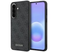 Guess Galaxy A37 Hardcase Wallet Case Kunstleder Gray Gold Logo Classic