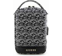 GUESS Handbag holder, Black GCube Stripe Organizer for Travel Accessory- Packing Cube, Spacious, Stylish, with Functional Compartments, External USB port, and Comfortable Handle