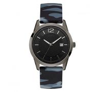 Guess Gents Gunmetal Black Dial Camo Strap Watch W0991G6 -
