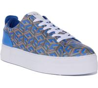 Guess Giaa Womens G Cube Logo Casual Trainers In Blue Size UK 3 - 8