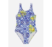 Guess Girls Amalfi Coast Print Swimsuit in Blue - Blue - 4 Yrs