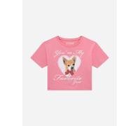 Guess Girls Cropped T-Shirt in Pink - Pink - 14 Yrs