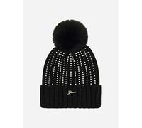 Guess Girls Knitted Pom Pom Hat in Black - Black - XS (2 - 4 Yrs)