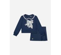 Guess Girls Lace Bow Sweater and Skirt Set in Navy - Blue - 2 Yrs