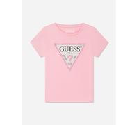 Guess Girls Logo Print T-Shirt in Pink - Pink - 8 Yrs
