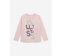 Guess Girls Long Sleeve Logo T-Shirt in Pink - Pink - 2 Yrs