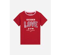 Guess Girls Love Logo T-Shirt in Red - Red - 18 Mths