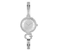 Guess Giselle Women’s 28mm Silver Tone ‘G’ Bangle Crystal Watch - Recycled Steel / Flat Mineral Lens