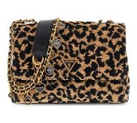 GUESS Giully II 2 Compartment Convertible Flap Leopard Shoulder Bag Light Brown