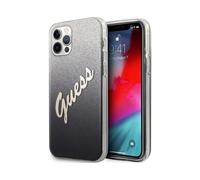 Guess Glitter Gradient Script Black Case - iPhone 12 Pro Max