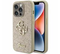 Guess Glitter Script Big 4G Case for iphone 15 Pro 6.1" Gold - GUHCP15LHG4SGD