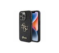 Guess Glitter Script Big 4G Case for iphone 15 Pro Max 6.7" Black - GUHCP15XHG4SGK