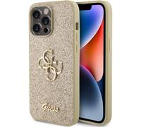 Guess Glitter Script Big 4G Case for iphone 15 Pro Max 6.7" Gold - GUHCP15XHG4SGD
