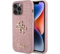 Guess Glitter Script Big 4G Case for iPhone 15 Pro Max 6.7" Pink