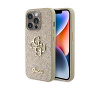 Guess Glitter Script Big 4G Case for iphone 15 Pro 6.1" Gold - GUHCP15LHG4SGD