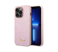 Guess Glitter Script Case Pink - iPhone 14 Pro
