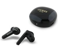 Guess Glossy Classic Logo TWS Wireless Earphones Black - GUTWST7FCEEK