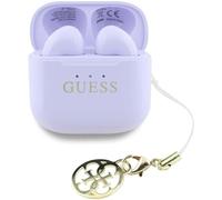 Guess Glossy Effect Printed Classic Logo & Charm TWS Earphones Purple - GUTWSXMCCLU