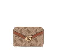 GUESS Goddess SLG Medium Zip Around, Colour CLO - COAL LOGO CLO - COAL LOGO One Size, Ltl - Milk Logo, Taglia unica, Streetwear