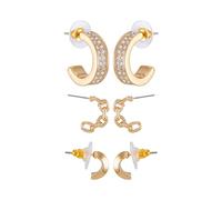 GUESS Gold C Hoop Earrings Set