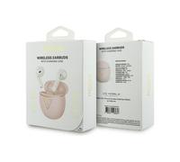 Guess Gold Line Triangle Logo TWS Earphone with Charging Case Pink - GUTWSA15HETP