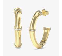 Guess Jewellery Elegant Bamboo Crystal Earrings - Stainless Steel / Crystal