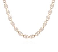 GUESS Gold Tone Pave Glass Stone Statement Necklace for Women, One Size, Metal, Glass Stone