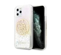 Guess Gradient Liquid Glitter Circle Logo White Case - iPhone 11 Pro Max