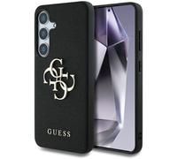 Guess Grained Big 4G Logo Small Classic Logo Case for Samsung Galaxy S25 Black