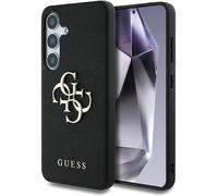 Guess Grained Big 4G Logo Small Classic Logo Case for Samsung Galaxy S25 Black