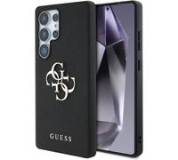 Guess Grained Big 4G Logo Small Classic Logo Case Samsung Galaxy S25 Ultra Black