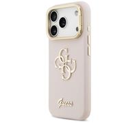 Guess Grained Big 4G Stand Camera Case for iPhone 17 Pro 6.3" Pink