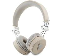 Guess Grained Classic Round Shape Bluetooth On Ear ENC Headphone Beige