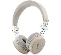 Guess Grained Classic Round Shape Bluetooth On Ear ENC Headphone Beige - GUBH70PGTSPSE