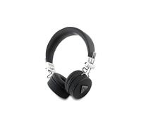Guess Grained Classic Round Shape Bluetooth On Ear ENC Headphone Black - GUBH70PGTSPSK